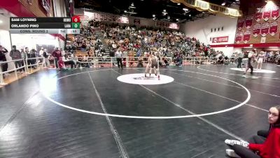 132 lbs Cons. Round 2 - Orlando Pino, Laramie vs Sam Loyning, Rocky Mountain
