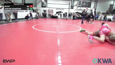 90-98 lbs 3rd Place - Bo Ely, Warner Eagles Youth Wrestling vs Acelynn Hauenstein, Tiger Trained Wrestling