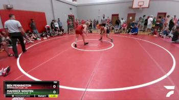 152 lbs Round 5 (6 Team) - Maverick Wooten, Pirate Wrestling Club vs Ben Pennington, Spartan Mat Club