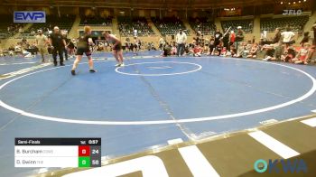 160 lbs Semifinal - Brock Burcham, Coweta 12u vs Daegen Gwinn, The Leftovers