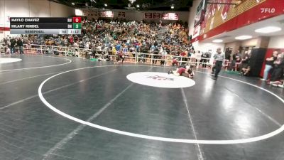 156-170 lbs Semifinal - Haylo Chavez, Riverton Middle School vs Hilary Kindel, Dean Morgan