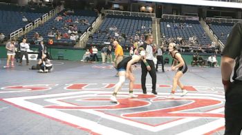 7A - 120 lbs 1st Place Match - Addison Gore, Garner Magnet High School vs Gabriella Gibson, Lake Norman High School
