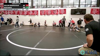 49 lbs Consolation - Kallum Hendrickson, OKC Saints Wrestling vs Silas Boyd, Harrah Little League Wrestling