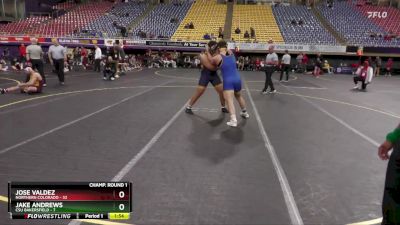 285 lbs Round 1 (16 Team) - Jake Andrews, CSU Bakersfield vs Jose Valdez, Northern Colorado