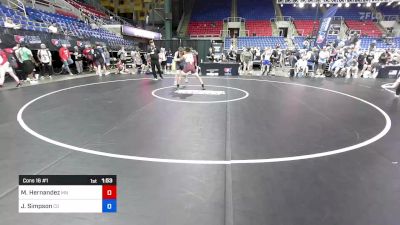 120 lbs Cons 16 #1 - Miklo Hernandez, MN vs Jack Simpson, CO