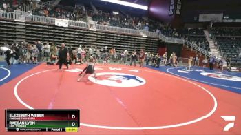 87 lbs Quarterfinal - Elezebeth Weber, Pinedale Pummelers vs Raegan Lyon, CWC Thunder