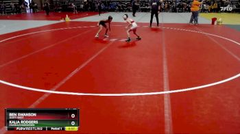 55 lbs Cons. Round 2 - Kalia Rodgers, Chaska/Chanhassen vs Ben Swanson, Scott West