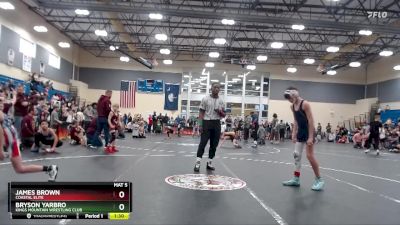 95 lbs Quarterfinal - James Brown, Coastal Elite vs Bryson Yarbro, Kings Mountain Wrestling Club