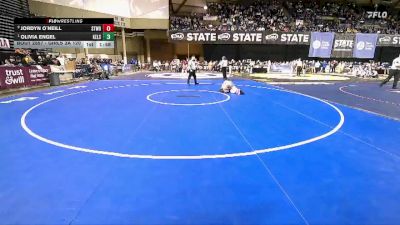 Girls 3A 120 lbs Quarterfinal - Olivia Engel, Kelso (Girls) vs Jordyn O`Neill, Stanwood (Girls)