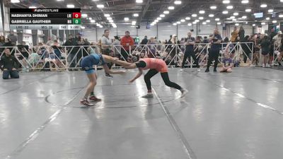110 lbs Round 1 (9am Saturday) - Nabhanya Dhiman, Lady Reapers vs Gabriella Gauthier, Maryland Gold