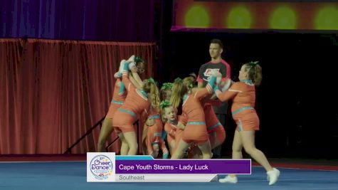 Southeast - Cape Youth Storms - Lady Luck [2024 Peace River Pop Warner Show Cheer 2 Pee Wee Medium Monday] 2024 Pop Warner National Cheer & Dance Championship