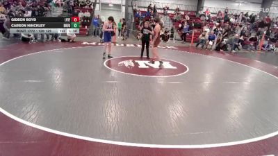 126-129 lbs Round 5 - Carson Hinckley, Douglas vs Gideon Boyd, Lingle-Ft. Laramie/Southeast