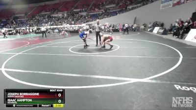 6A-126 lbs Quarterfinal - Isaac Hampton, Newberg vs Joseph Borraggine, North Medford