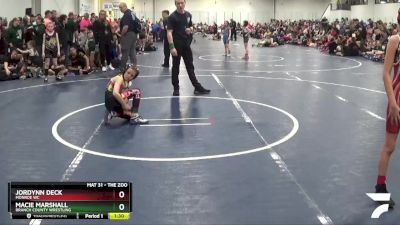 60 lbs Cons. Round 2 - Jordynn Deck, Monroe WC vs Macie Marshall, Branch County Wrestling