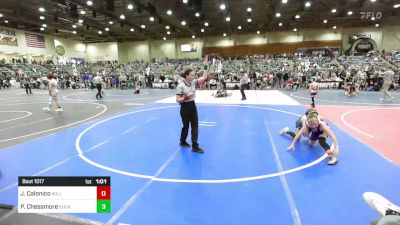 100 lbs Quarterfinal - John Calonico, Willows Wrestling vs Pasen Chessmore, Buckaroo WC