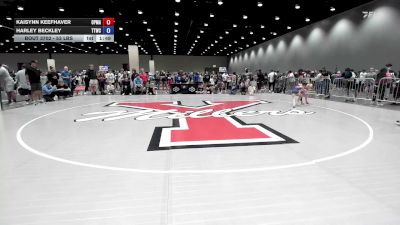 53 lbs Champ. Round 1 - Kaisynn Keefhaver, Open Mats vs Harley Beckley, Team Tulsa Wrestling Club
