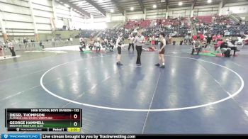 132 lbs Cons. Round 2 - George Hammell, Brighton Wrestling Club vs Diesel Thompson, Flathead High School Wrestling