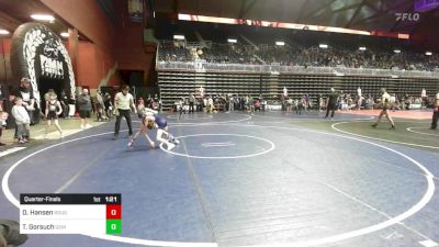 77 lbs Quarterfinal - Dylan Hansen, Douglas WC vs Teagan Gorsuch, Gering WC