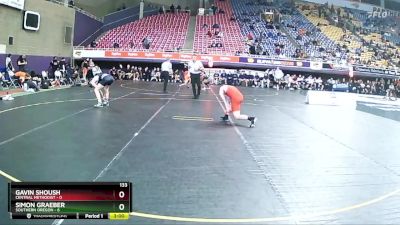 133 lbs 2nd Wrestleback (16 Team) - Simon Graeber, Southern Oregon vs Gavin Shoush, Central Methodist