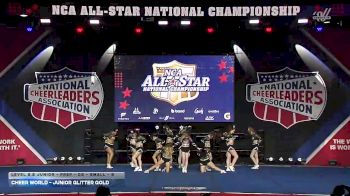 Cheer World - Junior Glitter Gold [2026 L2.2 Junior - PREP - D2 - Small - B] 2026 NCA All-Star National Championship