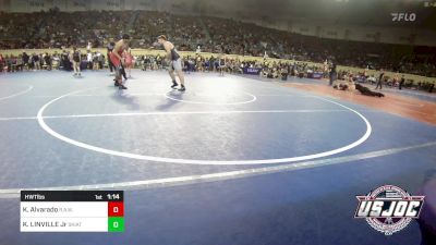 Quarterfinal - Kole Alvarado, R.A.W. vs KEVIN LINVILLE Jr, Skiatook Youth Wrestling