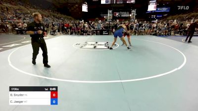 170 lbs Cons 32 #1 - Bryce Snyder, PA vs Celia Jaeger, MT