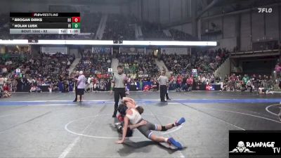 92 lbs Quarterfinal - Nolan Lusk, Falcon Empire vs Brogan Dirks, Scott City