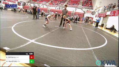 55 lbs Quarterfinal - Knox Williams, Perry Wrestling Academy vs Hunter Hendricks, Ark City Takedown