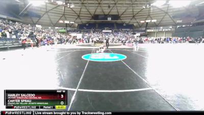 82 lbs Champ. Round 1 - Carter Sprau, Enumclaw Yellow Jackets Wrestling Club vs Harley Salcedo, Victory Wrestling-Central WA