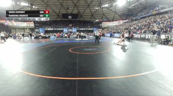 Girls 2A 120 lbs Semifinal - Ramona Reinitz, Centralia (Girls) vs Eden Hornby, W. F. West (Girls)