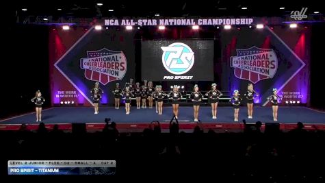 Pro Spirit - Titanium [2026 L2 Junior - Flex - D2 - Small - A Day 2] 2026 NCA All-Star National Championship