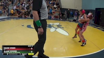 70 lbs Cons. Round 1 - Maizie Weber, EV vs Elaine Sommer, Victory School Of Wrestling