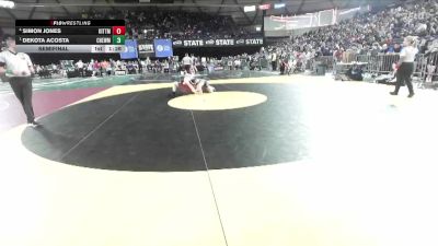 Boys 1B/2B 175 Semifinal - Dekota Acosta, Jenkins (Chewelah) vs Simon Jones, Kittitas