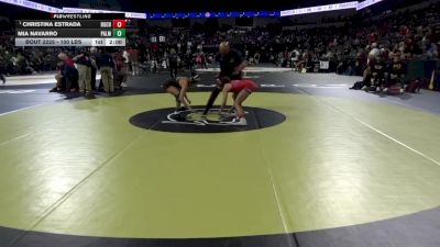 100 lbs Round Of 16 - Christina Estrada, Buchanan (CS) vs Mia Navarro, Palm Desert (SS)