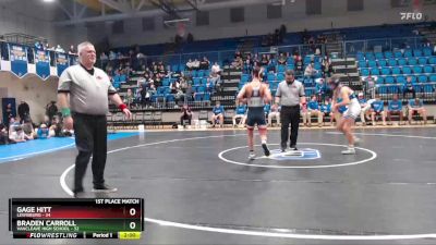 132 lbs Placement Matches (8 Team) - Braden Carroll, Vancleave High School vs Gage Hitt, Lewisburg