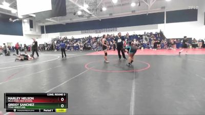 135 lbs Cons. Round 3 - Greisy Sanchez, Titan Wrestling vs Marley Nelson, Villa Park High School