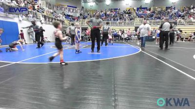 49 lbs Consi Of 16 #2 - Luke Ellis, F-5 Grappling vs Kash Redditt, Harrah Little League Wrestling