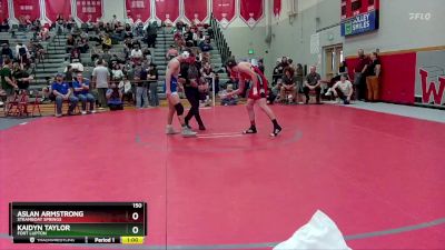 150 lbs Cons. Round 1 - Aslan Armstrong, Steamboat Springs vs Kaidyn Taylor, Fort Lupton