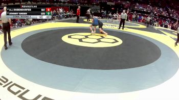D1-120 lbs Cons. Round 2 - Johnny Green, Aurora vs A.J. Dubendorfer, Whitmer