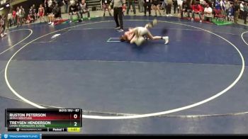 87 lbs Quarterfinal - Treysen Henderson, Lyman Intermediate School vs Ruston Peterson, Devils Wrestling