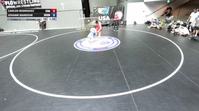 190 lbs Carlos Rodriguez, CVWA - Central Valley Wrestling Association vs Jovanni Mansour, SDIKWA - San Diego-Imperial Kids Wrestling Association
