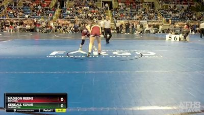 136 lbs Cons. Round 2 - Kendall Kovar, Carrington vs Madison Reems, Bismarck