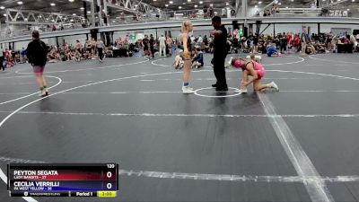 120 lbs Semis (4 Team) - Cecilia Verrilli, PA West Yellow vs Peyton Segata, Lady Bandits