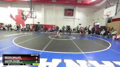 74 lbs Cons. Round 2 - Brycen Wallace, Midwest Xtreme Wrestling vs Hunter Colyer, Henryville Youth Wrestling