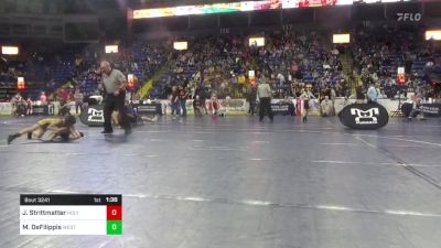 60 lbs Round Of 16 - Jackson Strittmatter, Holy Name vs Marco DeFilippis, West Allegheny