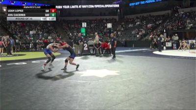 100 lbs Round Of 16 - Leah Lopez, San Marino (SS) vs Ava Caceres, Santa Teresa (CC)