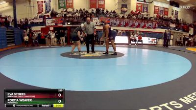 235 lbs Quarterfinal - Eva Stokes, Harrison (West Lafayette) vs Portia Weaver, Monrovia