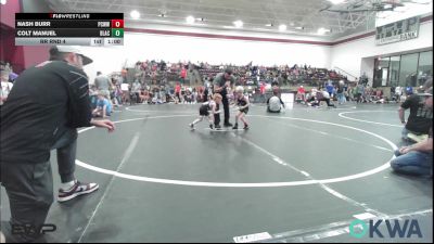 37 lbs Rr Rnd 4 - Nash Burr, Ponca City Wildcat Wrestling vs Colt Manuel, Blackwell Wrestling Club