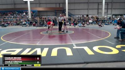 138 lbs Cons. Round 2 - Charles Becker, Sandpoint Middle School vs Charlie Kirkman, South Middle School