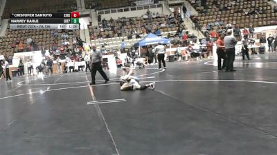 7A 126 lbs 5th Place Match - Cristofer Santoyo, Smiths Station Hs vs Harvey Kahle, Enterprise HS